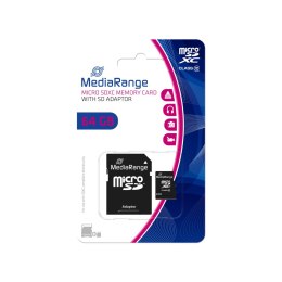 MEMORY MICRO SDXC 64GB C10/W/ADAPTER MR955 MEDIARANGE