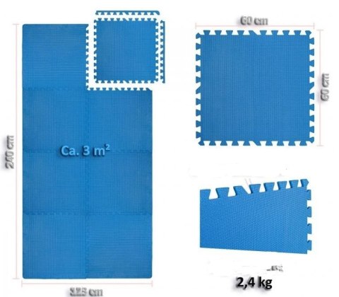 MOVIT Zestaw podkładek ochronnych, dekor ciemne drewno, 3 m²