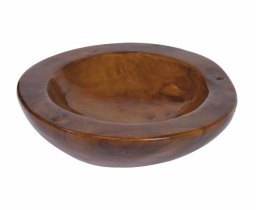 Misa dekoracyjna z drewna tekowego 40 cm ręcznie robiona