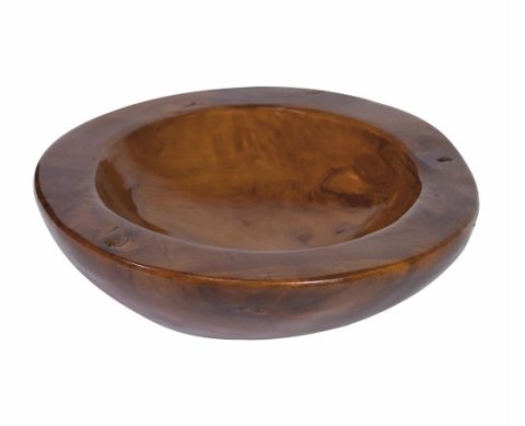 Misa dekoracyjna z drewna tekowego 40 cm ręcznie robiona