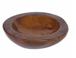 Misa z drewna tekowego ręcznie robiona 30 cm dekoracyjna