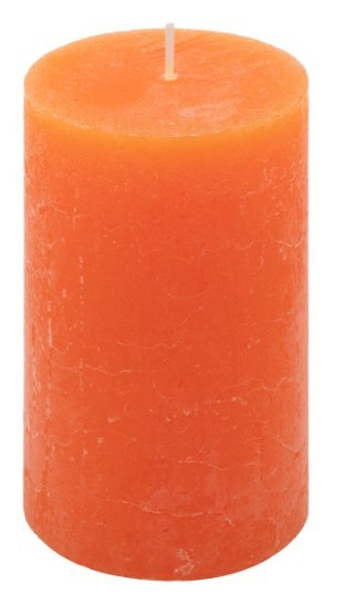Rustykalne świece pomarańczowe 12 sztuk 6,8x11,5 cm