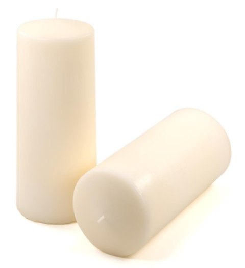 Świece bezzapachowe kremowe 2 szt. 25x10 cm, 180h, dekoracja