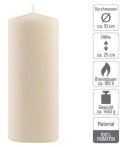Świece bezzapachowe kremowe 2 szt. 25x10 cm, 180h, dekoracja