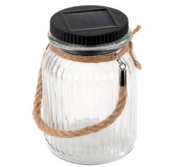 Szklana lampa solarna LED na balkon i taras, 15,5 cm