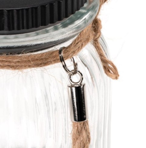 Szklana lampa solarna LED na balkon i taras, 15,5 cm