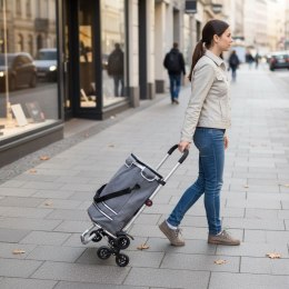 Wózek na zakupy składany torba 30 litrów potrójne koła kieszeń termiczna ModernHome