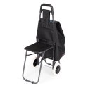 Wózek na zakupy torba 30 litrów ze składanym siedzeniem duże koła ModernHome
