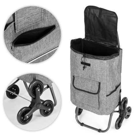 Wózek na zakupy torba 33 litry potrójne koła dodatkowe kieszenie ModernHome