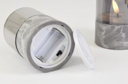 Zestaw świec LED w szklanych pojemnikach z timerem, 3 szt.