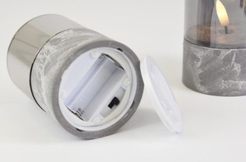 Zestaw świec LED w szklanych pojemnikach z timerem, 3 szt.