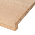 Stopnie schodowe, 8 szt., surowe 100x25x2 cm lite drewno dębowe
