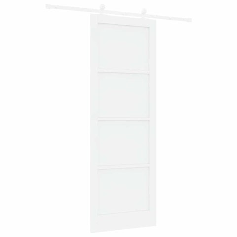 Drzwi przesuwne Biały 83 x 232 cm Lite drewno sosnowe