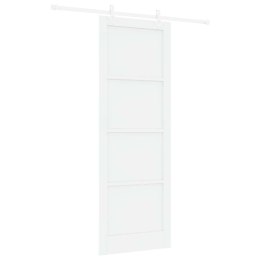 Drzwi przesuwne Biały 83 x 232 cm Lite drewno sosnowe