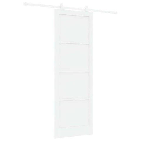 Drzwi przesuwne ORKDAL Biały 83 x 232 cm Lite drewno sosnowe