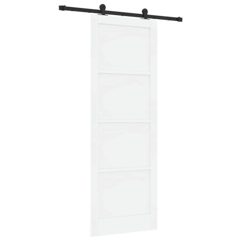 Drzwi przesuwne ORKDAL Biały 83 x 232 cm Lite drewno sosnowe