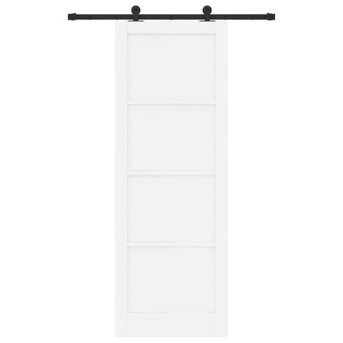 Drzwi przesuwne ORKDAL Biały 83 x 232 cm Lite drewno sosnowe