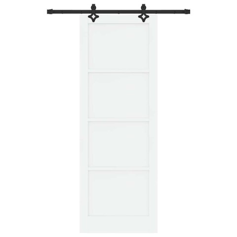 Drzwi przesuwne ORKDAL Biały 83 x 232 cm Lite drewno sosnowe