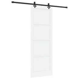 Drzwi przesuwne ORKDAL Biały 83 x 232 cm Lite drewno sosnowe