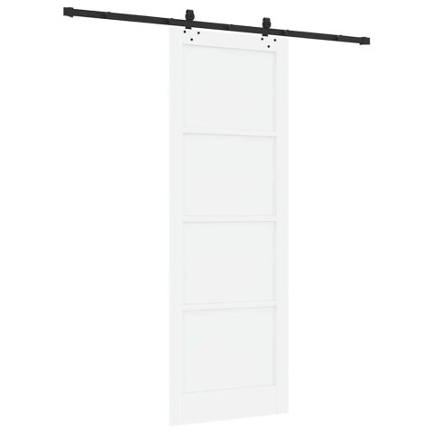 Drzwi przesuwne ORKDAL Biały 83 x 232 cm Lite drewno sosnowe