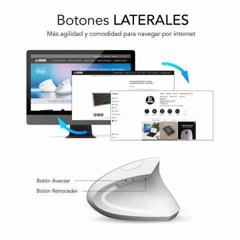 Myszka Subblim SUBMO-EDGVW02 Biały 1600 dpi