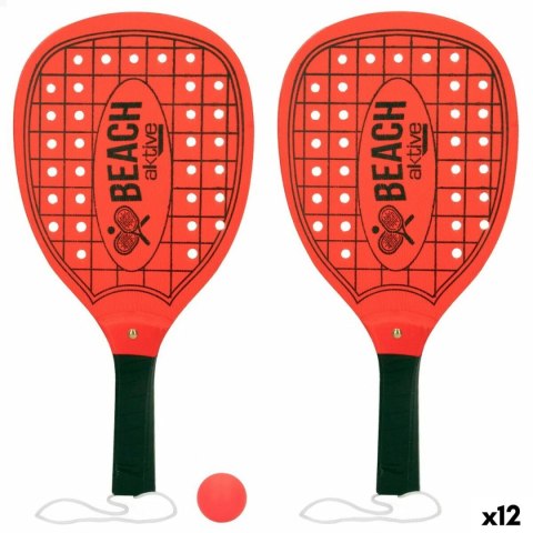 Plażowe łopatki z piłką Aktive 20 x 40 cm (12 Sztuk)