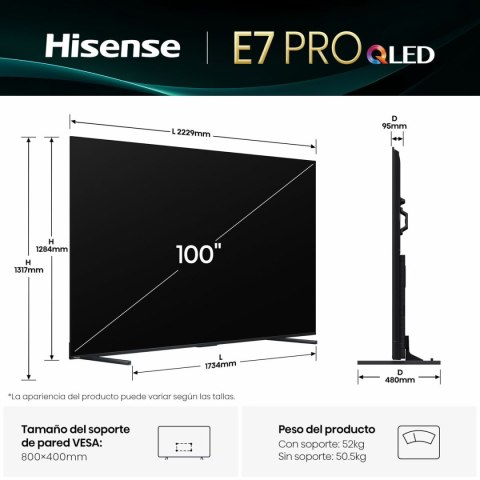 Smart TV Hisense 100E7Q PRO