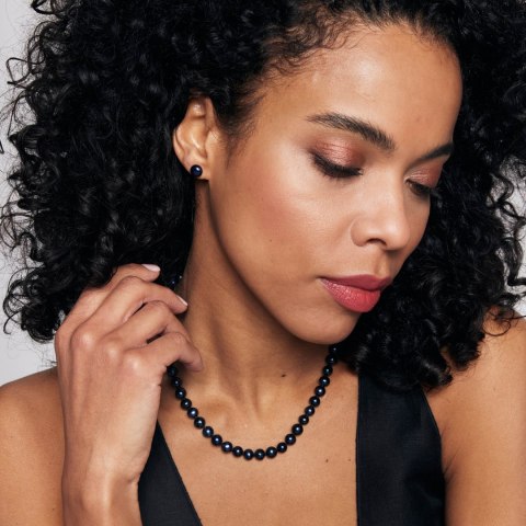 Srebrne kolczyki KSN4315 - Naturalne Perły hodowane słodkowodne