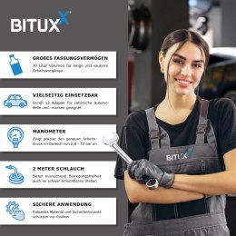 BITUXX uniwersalny 10 L pneumatyczny przyrząd do nalewania oleju przekładniowego - pompa napełniająca do wlewania oleju