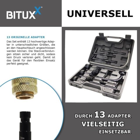 BITUXX uniwersalny 10 L pneumatyczny przyrząd do nalewania oleju przekładniowego - pompa napełniająca do wlewania oleju