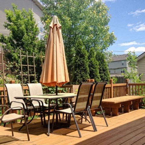 STILISTA Parasol balkonowy składany, 200 x 125 cm, beżowy