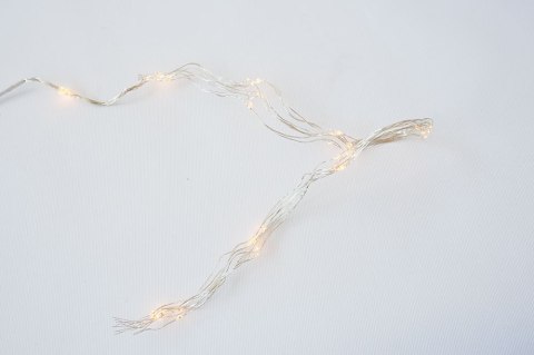 Świąteczna świetlna dekoracja- druty, 64 LED, ciepła biel