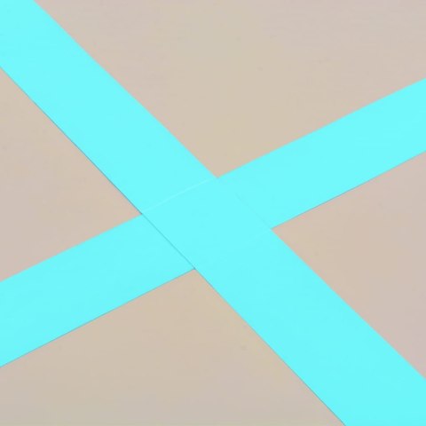 Mata gimnastyczna z pompką, 500x100x10 cm, PVC, zielona