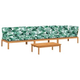 VidaXL 4-cz. zestaw wypoczynkowy do ogrodu, z poduszkami, akacjowy