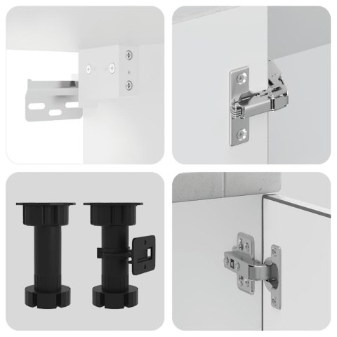 Zestaw szafek kuchennych, Porto, 11-częściowy, szarość betonu