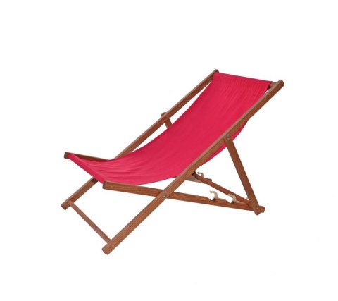 Drewniany leżak ogrodowy Bahama - bejcowane, czerwone