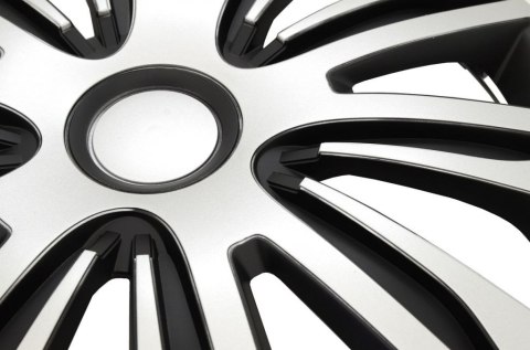 Zestaw kołpaków Spider 16" - czarny / srebrny