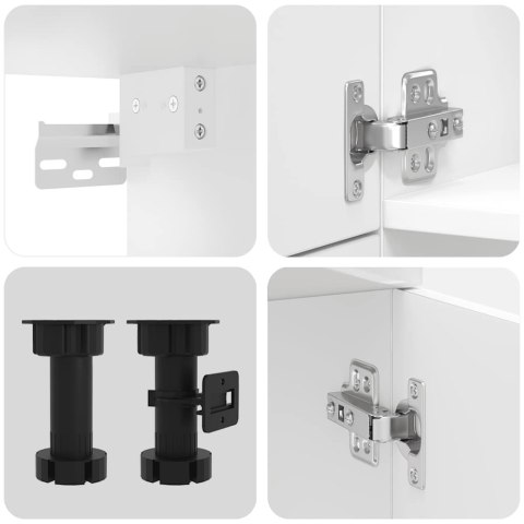 Zestaw szafek kuchennych 7 -częściowy, Porto, biały o wysokim połysku