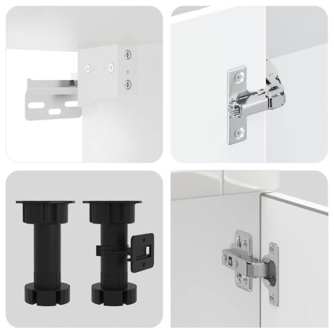 Zestaw szafek kuchennych, Porto, 14-częściowy, białe