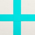 Mata gimnastyczna z pompką, 400x100x20 cm, PVC, zielona