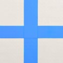 Mata gimnastyczna z pompką, 700x100x20 cm, PVC, niebieska