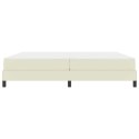 Ramka łóżka z materacem Kremowy 200 x 200 cm tkanina
