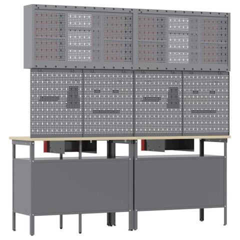 Zestaw stołu warsztatowego 8 pcs Czerwony 200 x 55 x 200 cm