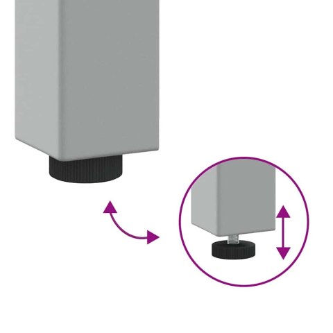 Zestaw stołu warsztatowego z półką Z regulacją 3 pcs Szary Stal