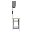 Zestaw stołu warsztatowego z półką Z regulacją 8 pcs Szary Stal