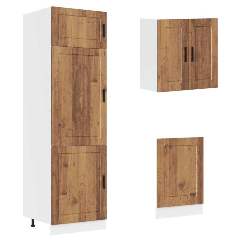 Zestaw szafek kuchennych, Kalmar, 8-częściowy, stare drewno