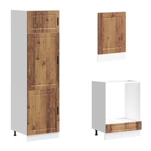 Zestaw szafek kuchennych, Porto, 7-częściowy, stare drewno