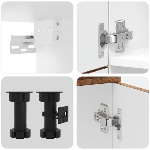 Zestaw szafek kuchennych, Porto, 7-częściowy, stare drewno