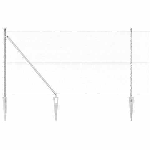 Słupek ogrodzeniowy. Srebrny 50 x 1 m (siatka 13 mm) Stal