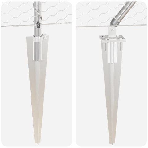 Słupek ogrodzeniowy. Srebrny 50 x 1 m (siatka 36 mm) Stal